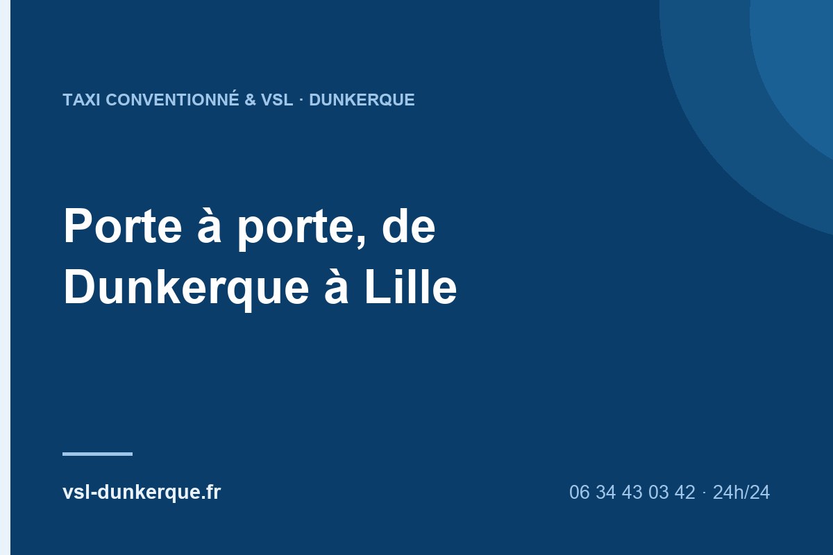 Transport médical des personnes âgées entre Dunkerque et Lille