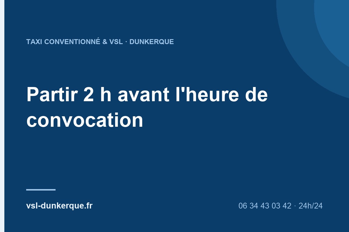 Patient dunkerquois se rendant à une consultation au CHU de Lille en taxi conventionné depuis Dunkerque